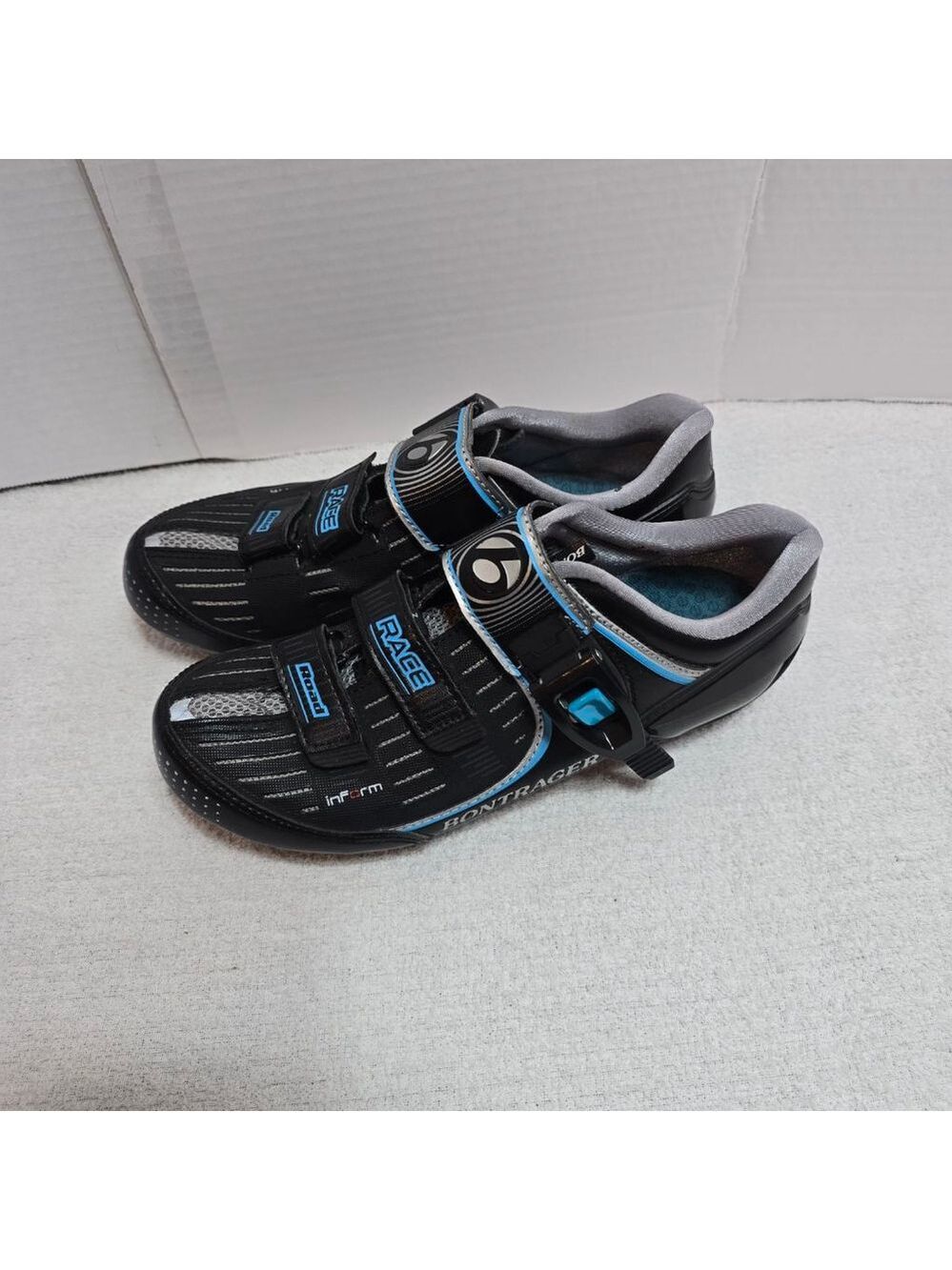 Women's Bontrager Black Blue Cycling Athletic Shoes 8.5